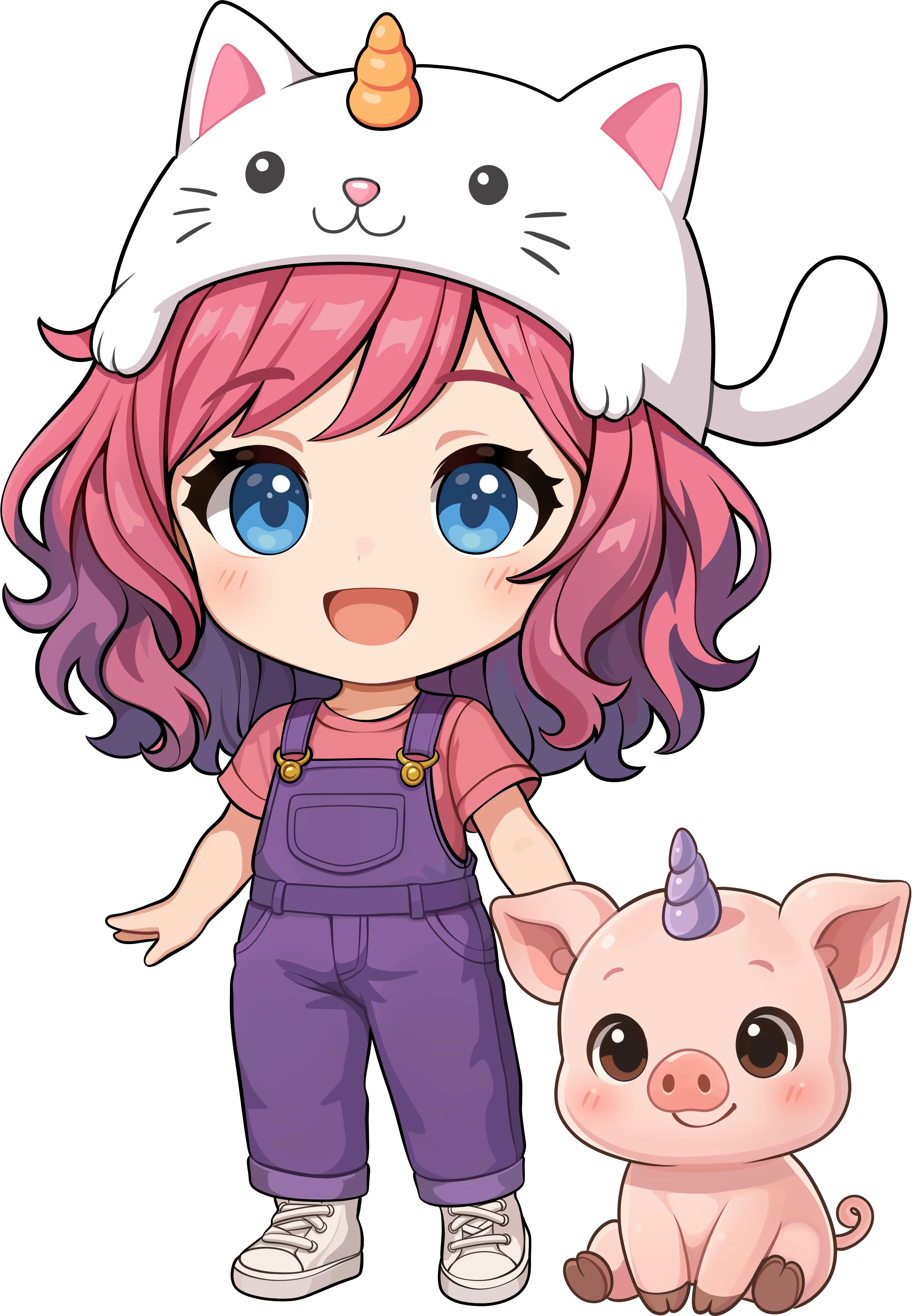 Holly,Kawaii Kunicorn, with her unicorn pig